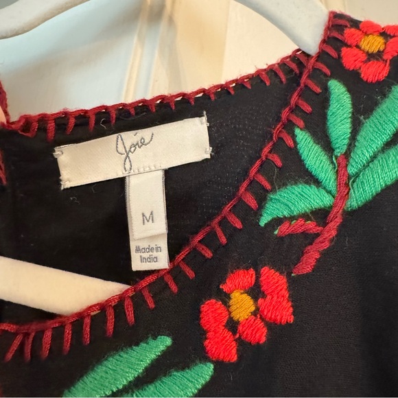 Joie Black Floral Embroidered Dress M - Picture 1 of 4